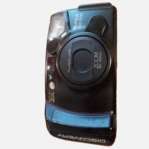 Vintage Fuji Discovery 1000 Zoom 35mm Point & Shoot Film Camera AF Red-Eye Reduc